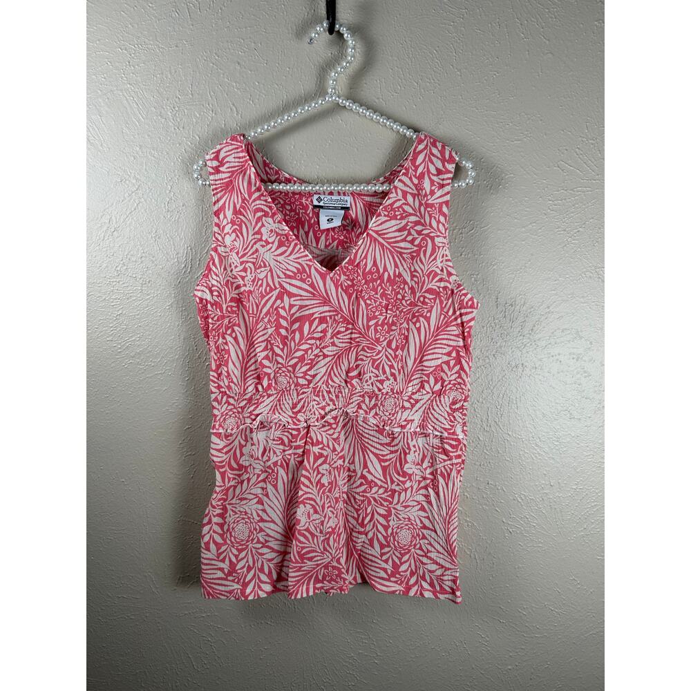Columbia Tank Top Womens Size Medium Pink Gorpcore Vacation Coastal Summer Shirt